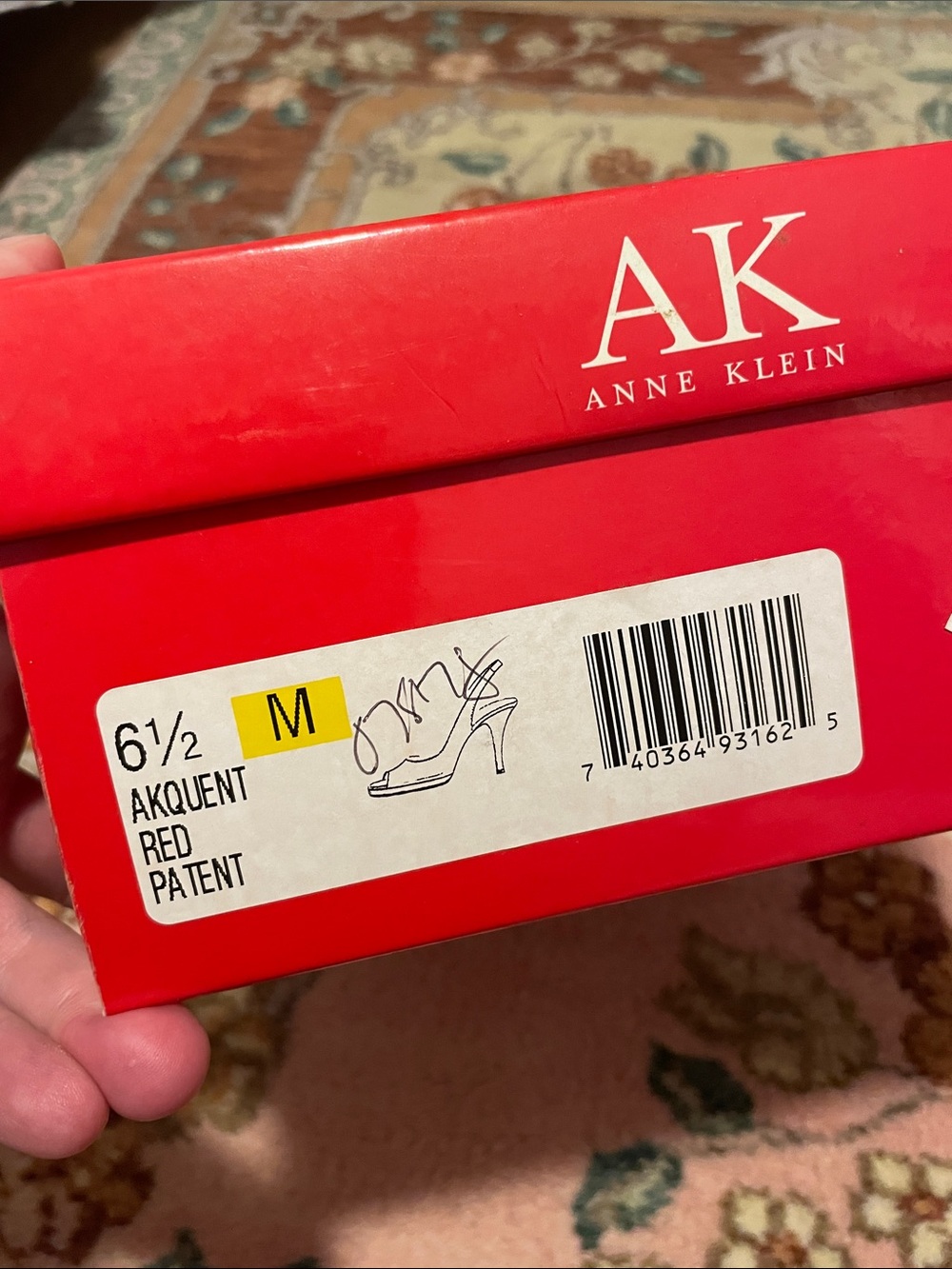 Anne Klein red sling back heels - Picture 9 of 9